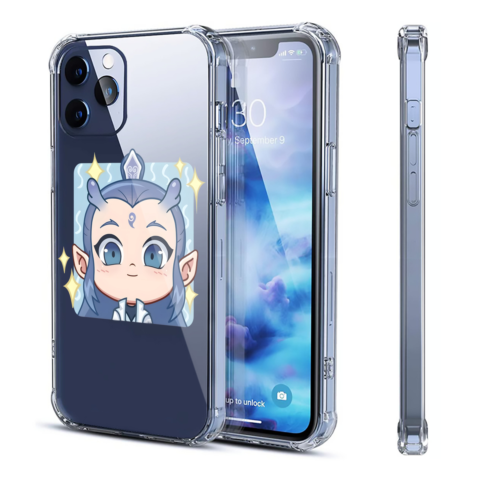 （画像用） Ne Zha 2 ナタ 魔童の大暴れ 【iPhone 12シリーズ対応】透明スマホケース（クリアソフトケース）
